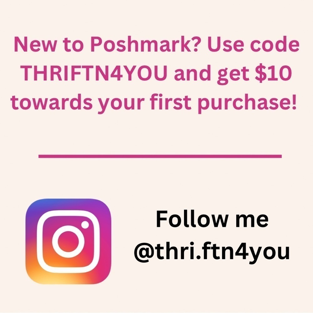New to Poshmark? Use code THRIFTN4YOU for $10 towards your first purchase!